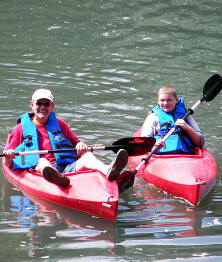 Couple kayaking on the Kiski